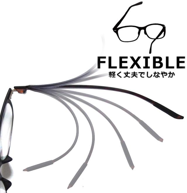 老眼鏡 ブルーライトカット 携帯 軽量 おしゃれ ウェリントン colorfulook レッド 度数+0.50 (カラフルック 軽量 形状記憶 フレーム) 556_2