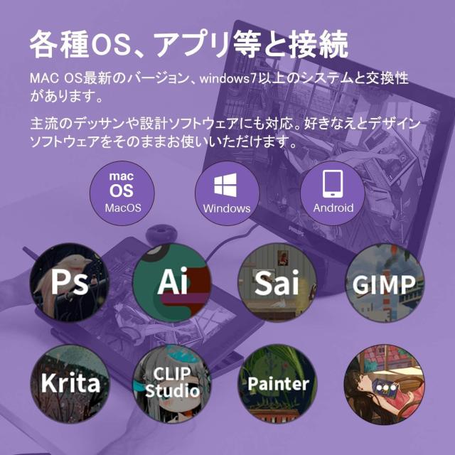 HUION 液タブ Kamvas 13 初めての液晶ペンタブレット スマホで使える 充電不要ペンPW517 Windows 8 8192レベル筆圧感度 傾き検知機能 シ HUION 液タブ Kamvas 13 初めての液晶ペンタブレット スマホで使える 充電不要ペンPW517 Windows 8 8192レベル筆圧感度 傾き検知機能 シ