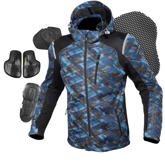 [KOMINE] バイク用 プロテクトフルメッシュパーカ JK-135 1212 春夏向け CE規格レベル2 メッシュ素材 プロテクター 07-135 メンズ Plaid の通販は