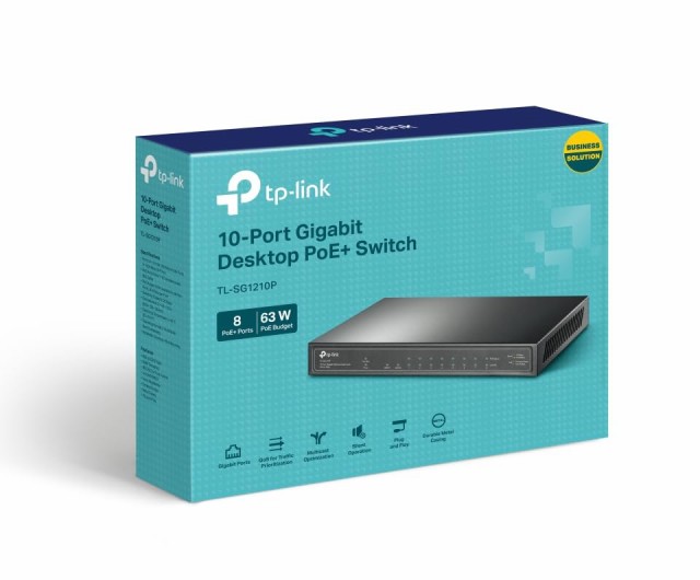 TP-Link 10ポート ギガビット デスクトップ スイッチングハブ(8 PoE+