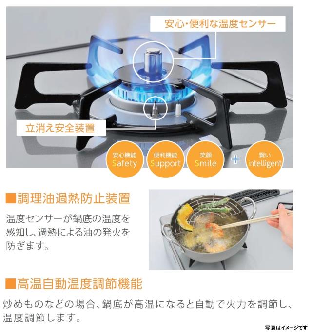リンナイ ガステーブル 幅約60cm 片面焼グリル プッシュ点火 右強火力 
