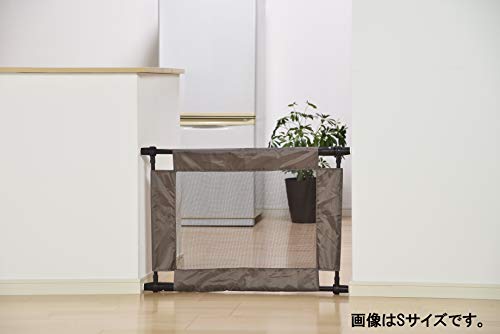 (２個目) ペットフェンス　ベビーフェンス Lサイズ6ヶ月~24ヶ月対象 大人がまたぎやすい高さ60センチ CBF-L-AZ ブラウン L(取付け幅130~185センチ) グリーンライフ (GREEN LIFE) クルーミーベビーフェンス Lサイズ6ヶ月