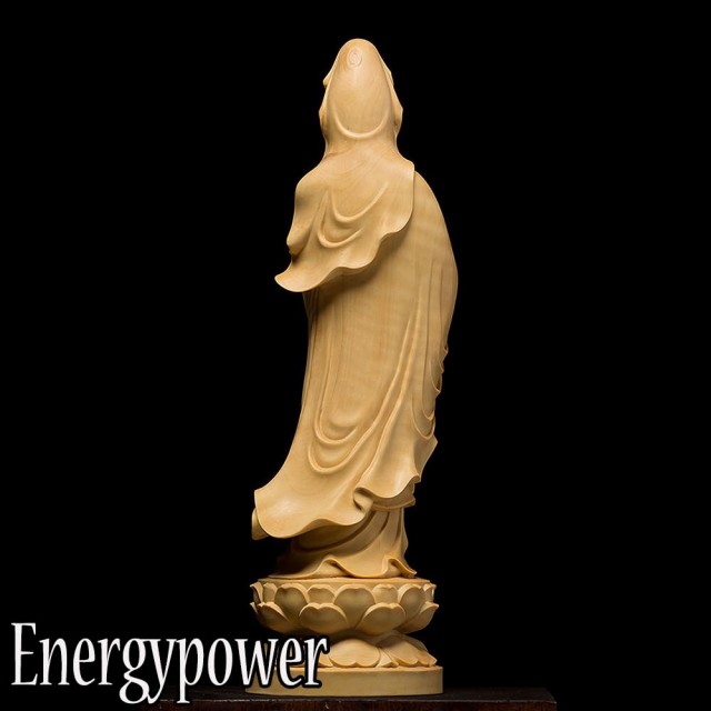 EnergyPower 観音菩薩立像 高級天然ツゲ木彫り 木製仏像 仏教美術品 黄楊 柘植 観音像彫刻 観世音菩薩 観自在菩薩 厄除け 開運  専用化粧の通販はau PAY マーケット - ks-shop2 | au PAY マーケット－通販サイト