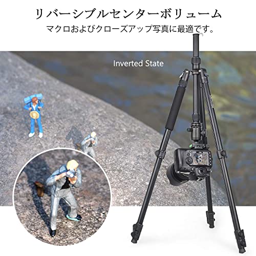 コンパクトアルミ 三脚 トラベル 一脚伸縮可変式 全伸高 195cm ビデオ 2ウェイフルード雲台水準器 持ち運びは便利 三脚ケース付き レ コンパクトアルミ 三脚 トラベル 一脚伸縮可変式 全伸高 195cm ビデオ