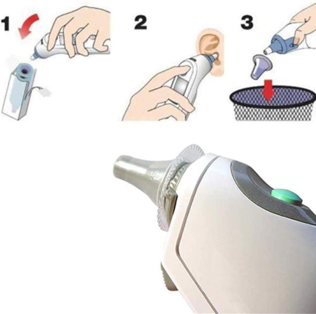 100個の使い捨て耳式体温計プローブカバー/リフィルカバー/レンズ