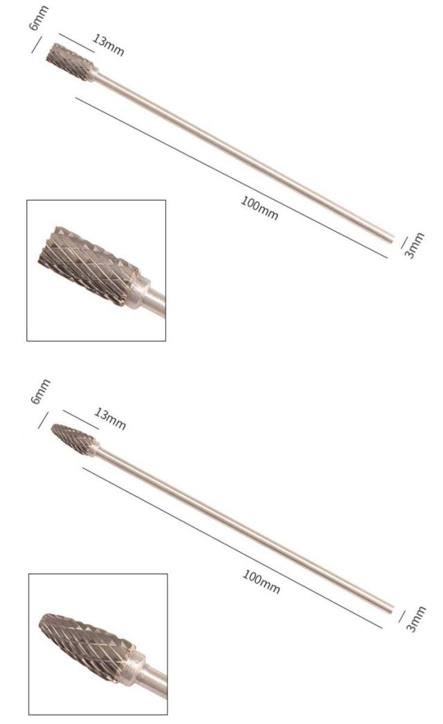 Wolfride 10本セット リュータービット 100mm長 超硬バー 超硬刃ドリルビット タングステンでゴリゴリ削れる ロング 10本セット リュータービット 100mm長 超硬バー 超硬刃ドリルビット