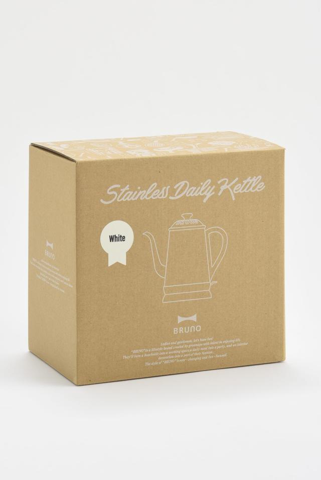 BRUNO ブルーノ ケトル 電気 電気ケトル 最大容量 1.0L 自動電源オフ 空焚き防止 一人暮らし かわいい ステンレスデイリーケトル ホワイ