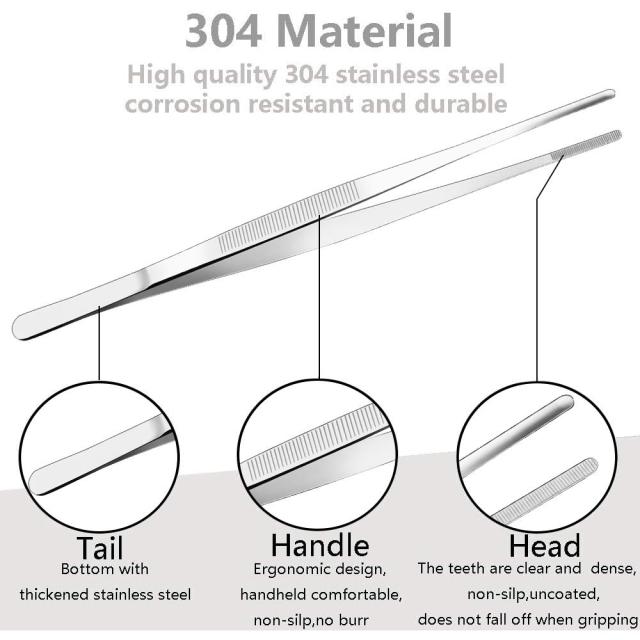 Gutsdoor キッチンピンセット ステンレススチール 食品トング 料理用