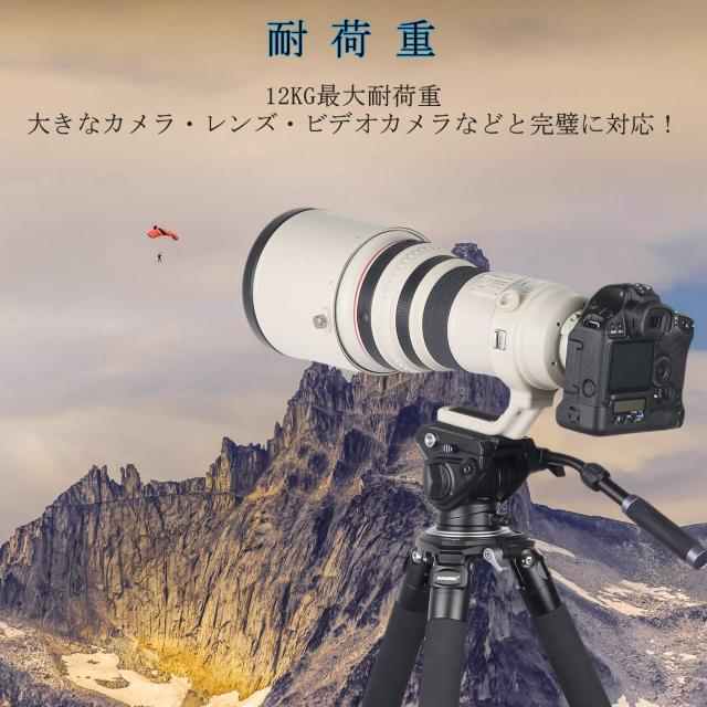 INNOREL フルード ビデオ雲台 2WAY フルード ダイカスト加工 アルミ合金 三脚 一脚 流体 ヘッド 2段ハンドル 長さ調整 24−41CM 撮影機 INNOREL フルード ビデオ雲台 2WAY フルード ダイカスト加工 アルミ合金 三脚 一脚 流体 ヘッド 2段ハンドル 長さ調整 24−41CM 撮影機