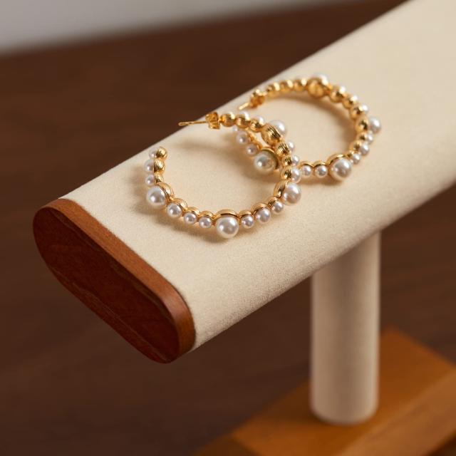 Oirlv ソリッド木製バングルブレスレットウォッチホルダー 展示/トレードショー/小売店 ジュエリーディスプレイスタンド(グレー) Oirlv 腕時計 スタンド 時計スタンド マイクロファイバー 1本用