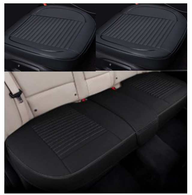 [inotenka] 車用 シートカバー 座布団 クッション マット 通気 滑り止め 汎用 (約55cm*55cm ブラック) (全黒, 約55cm*55cm)の通販は