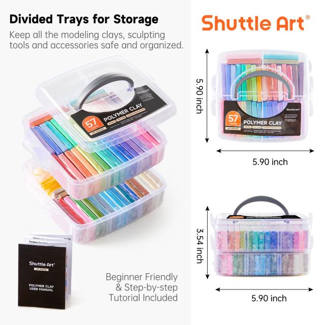 Shuttle Art オーブン粘土 ポリマークレイ 57色セット ポリマー