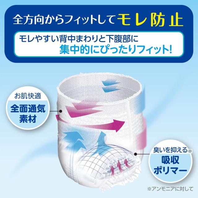 サルバ 白十字 パンツタイプ やわ楽 しっかり長時間 L~LL 5回 22枚×3個【歩ける方・座れる方に】【ケース販売】_3