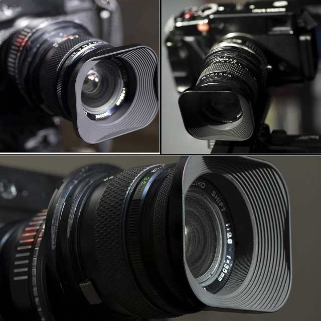 Haoge LH-E2T 49mm スクエアメタル ねじ込み式レンズフード