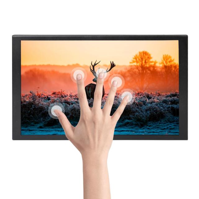 ELECROW モバイルモニター 8インチ タッチパネル搭載 小型ディスプレイ HDMI対応 解像度1280×800 IPS液晶 軽量 薄型 USB給電 Raspberry_4