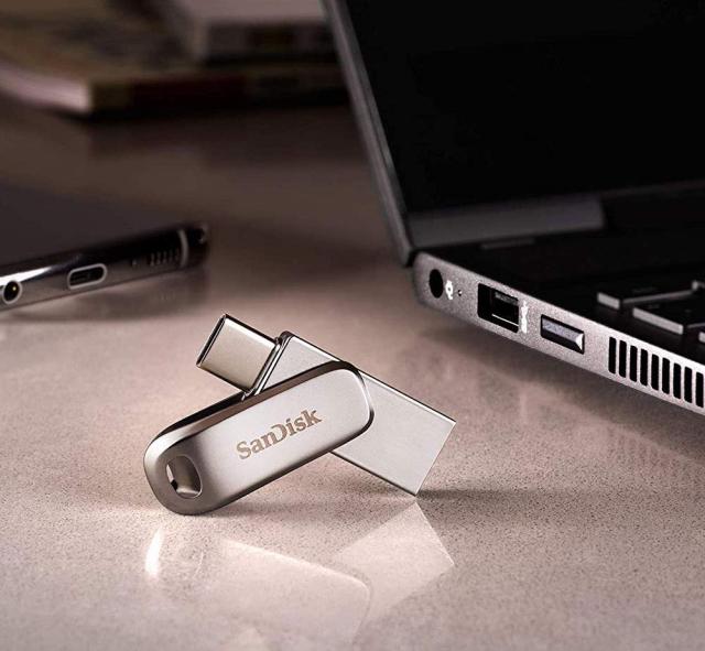 USBメモリー512GB SanDisk サンディスク USB3.1 Gen1-A/Type-C 両コネクタ搭載Ultra Dual Drive Luxe 回転式 [並行輸入品]