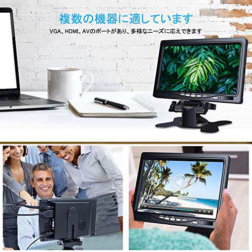 Smraza [178°全視野モニター] 1080P IPS 7インチ 液晶小型ディスプレイ(1024×600) HD内蔵スピーカー付き HDMI  VGA AVポート 監視カメラの通販はau PAY マーケット - ポチポチ屋 | au PAY マーケット－通販サイト