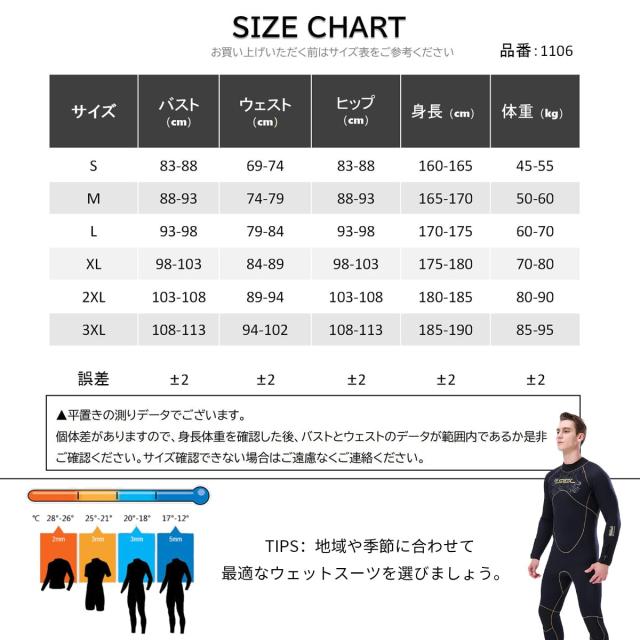MORGEN SKY ウェットスーツ 5mm メンズ セミドライ ネオプレン 裏起毛 フルスーツ バックジップ仕様 ダイビング サーフィン SUP 釣り カ