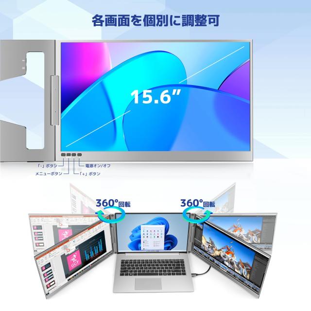 ★M★Kogoda モバイルモニター 15.6インチ トリプルモニター Amazon.co.jp: KOGODA モバイルモニター 15.6インチ トリプル