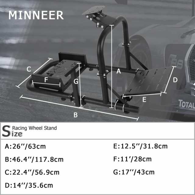 MINNEER レーシングコックピット 丸型チューブデザイン 調整可能 ハンコンコックピット Forロジクール  G25,G27,G29,G920,Thrustmaster T3の通販はau PAY マーケット - ファイシン本店 | au PAY  マーケット－通販サイト