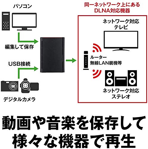 バッファロー BUFFALO リンクステーションLS220DG ネットワークHDD 2ベイ12TB LS220D1202G