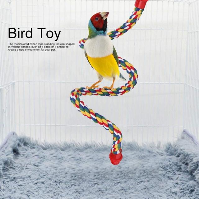 鳥用止まり木 鳥用ロープ インコ ロープパーチ インコ おもちゃ 布製