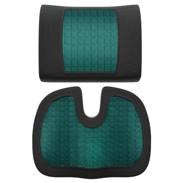 Amazonベーシック シートクッション＆ランバーサポート クールジェル メモリーフォーム ブラック 42 cm x 37.9 cm x 7 cm/32.9 cm x 32 cm_6
