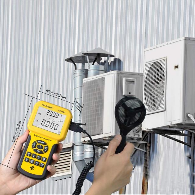 風速計 デジタル 風量計 AP-846A 風力計 簡易風速計 微風 風温度 風量測定 データ記録 データ保持 温度計搭載 バックライト 風向風速計屋_5