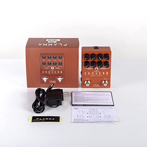 FLAMMA FS22ディレイとリバーブギターエフェクトペダルタップテンポ