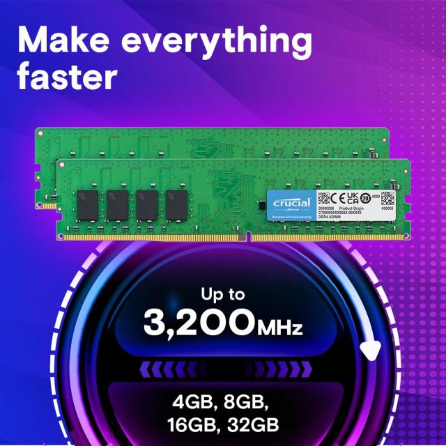 Crucial デスクトップ用増設メモリ 8GB(8GBx1枚) DDR4 3200MT/s(PC4