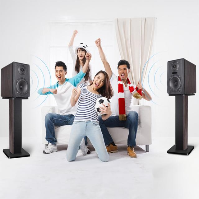 BQKOZFIN スピーカースタンド 高さ70cm スピーカー 台 木製 2台1組 天板18.5×23.5cm 耐荷重50kg