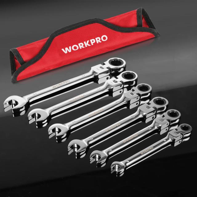 WORKPRO フレックスラチェットレンチ 首振りラチェット
