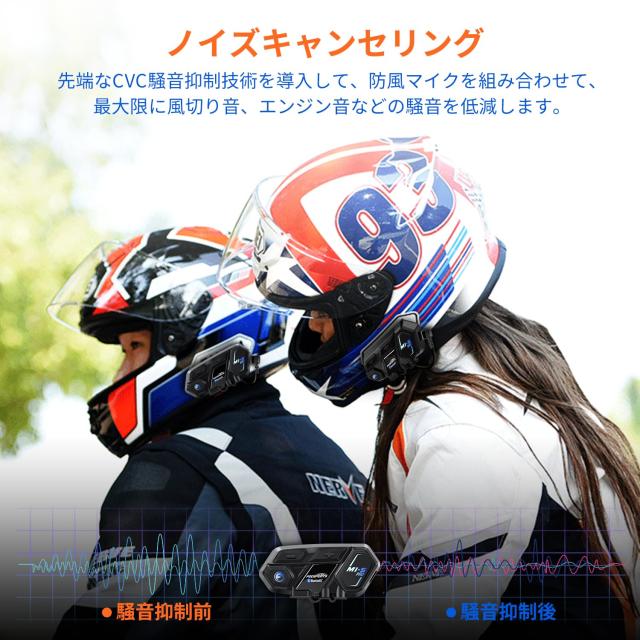 FODSPORTS インカム m1-sプロ バイク インカム 最大8人同時通話 通信自動復帰 連続使用20時間 日本語音声 音楽共有 いんかむ Bluetooth_4