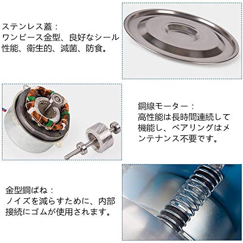 Hanchen 電動振動ふるい機 フィルター直径30cm メッシュ16-180選択可能 粉末/顆粒のスクリーニング SUS304ステンレス製 蓋付き 家庭用 業_4
