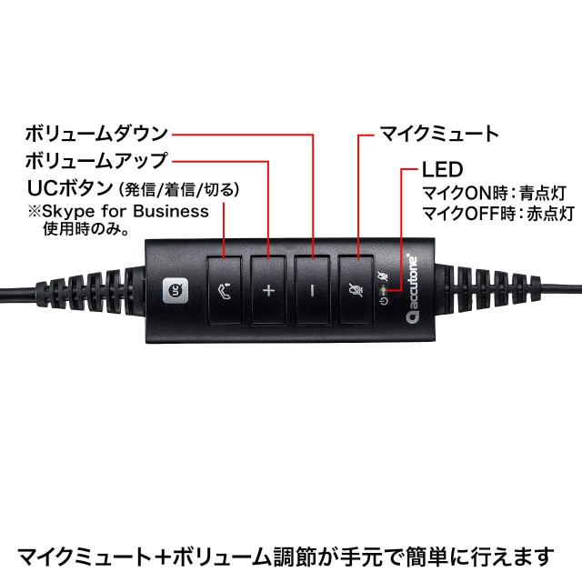 サンワサプライ ノイズキャンセリングマイク付きUSBヘッドセット(片耳タイプ) MM-HSU14ANC_2