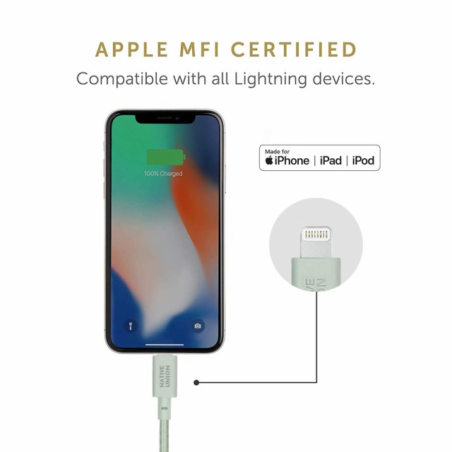 NATIVE UNION [ネイティブユニオン] BELT Cable XL 充電ケーブル 3m [MFi認証] USB-A USB Type A to ライトニング iPhone 急速充電 デーの通販は