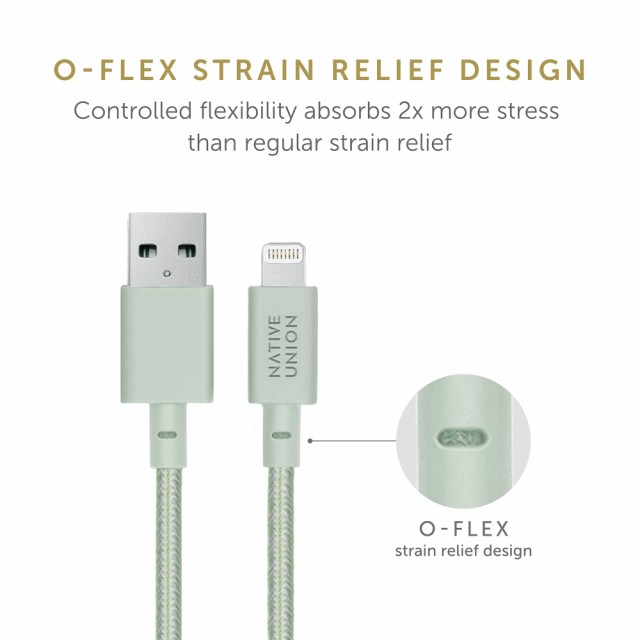 NATIVE UNION [ネイティブユニオン] BELT Cable XL 充電ケーブル 3m [MFi認証] USB-A USB Type A to ライトニング iPhone 急速充電 デーの通販は