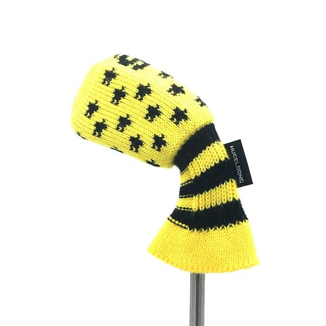 HUGELOONG ニットゴルフヘッドカバー アイアンカバー … (4-星図案,トップに数字,White/Navy) アイアン カバー hugeloongの通販