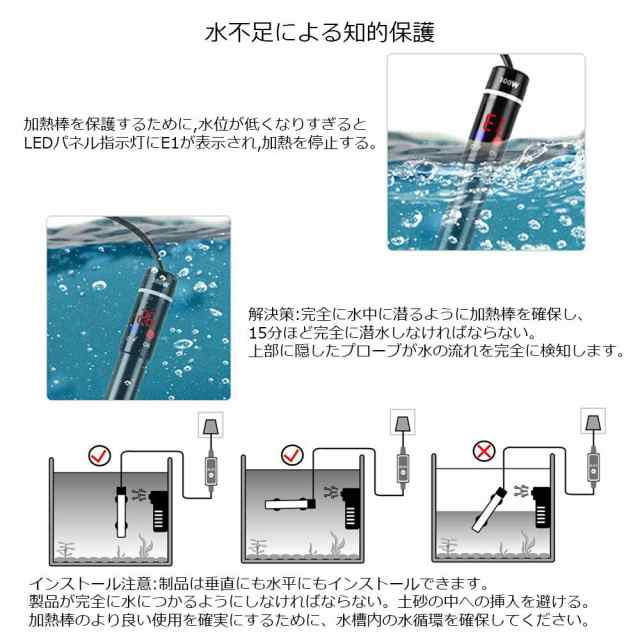 ZMS 水槽 ヒーター アクアリウム 温度調節 ミニヒーター 安全加熱 防爆