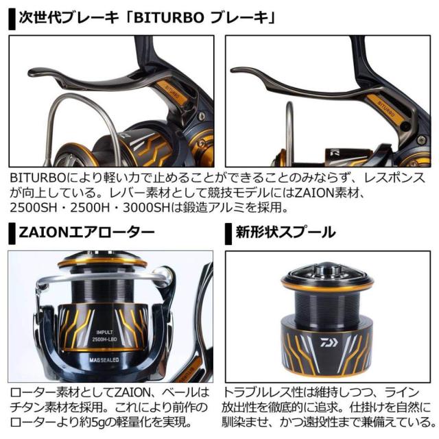 ダイワ(DAIWA) スピニングリール(レバーブレーキ) 20 インパルト 2500H