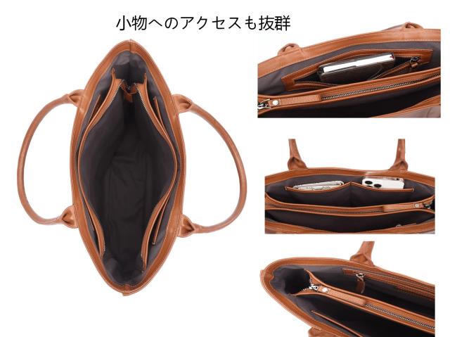 [Kimura handmade] トートバック メンズ 大容量 ビジネス 多機能 レザー ファスナー ブランド 通勤 男性用 トート 大型 人気 a4 LZ018…_4