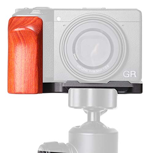 WEPOTO Ricoh GR III GR IIIx 用ハンドグリップメタル赤檀木材 (GP-GR3