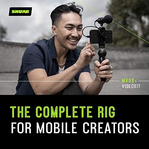 SHURE MV88+ ビデオキット ステレオコンデンサーマイク MV88+DIG-VIDKIT USB接続 USB-C スマホ ステレオ 配信 ストリーミング YouTube 撮