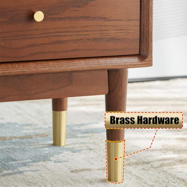 MU RONG サイドテーブル アメリカオークウッド ベッドサイドテーブル