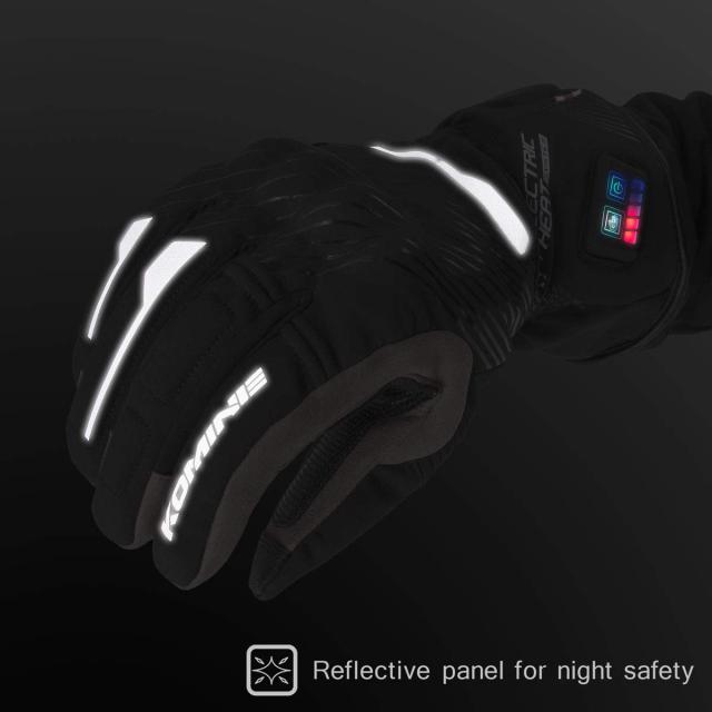 コミネ(KOMINE) バイク用 デュアルヒートプロテクトエレクトリックグローブ ブラック XL EK-215 13072 秋冬春向け 防水 防寒 電熱 ストレ