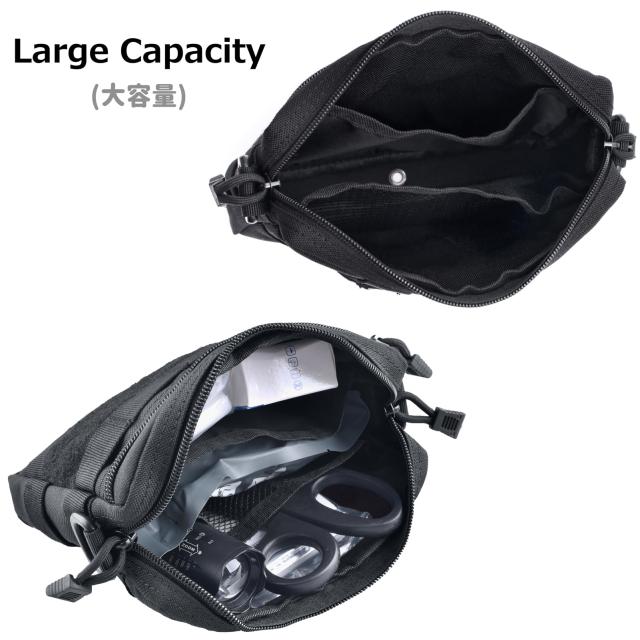 Azarxis モール ポーチ タクティカルポーチ サバゲー 大容量 Molle EDC
