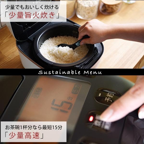 タイガー魔法瓶(TIGER) 炊飯器 5.5合 圧力IH式 ご泡火炊き少量旨火炊き オフブラック JPI-A100 KO