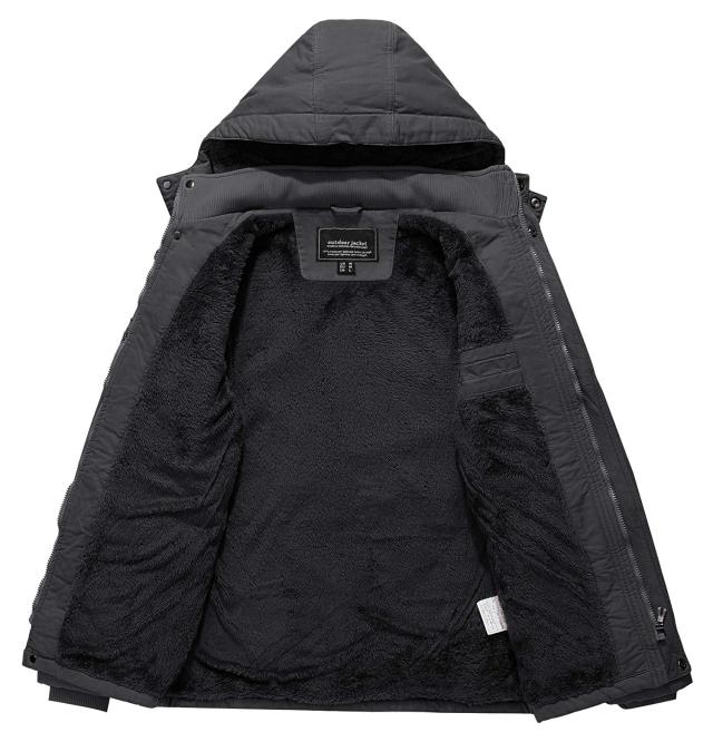 KEFITEVD] モッズコート メンズ ミリタリー系 ジャケット フード付き