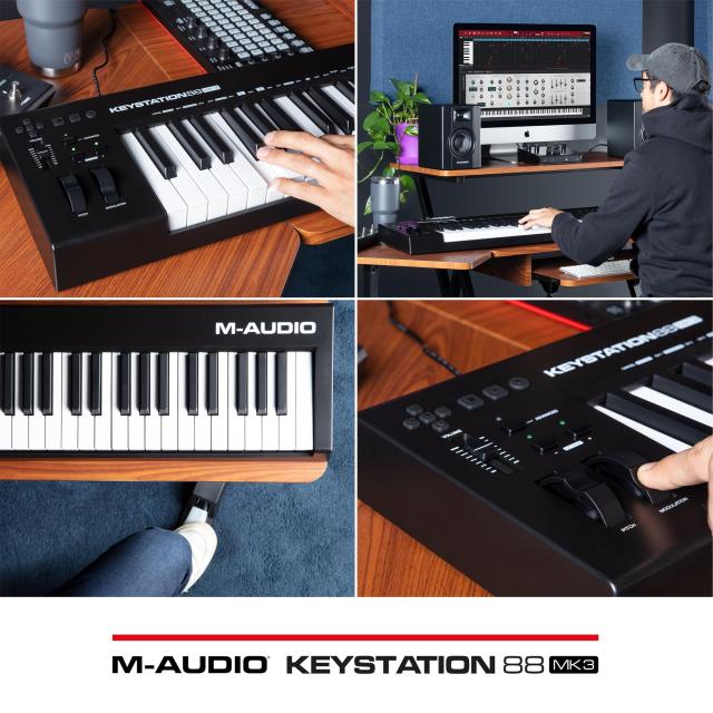 M-Audio 88鍵USB MIDIセミウェイト・キーボード バーチャルシンセ、DAW 
