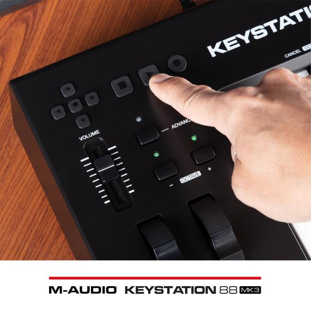 M-Audio 88鍵USB MIDIセミウェイト・キーボード バーチャルシンセ、DAWパラメーターコントロールが可能 Keystation 88MK3